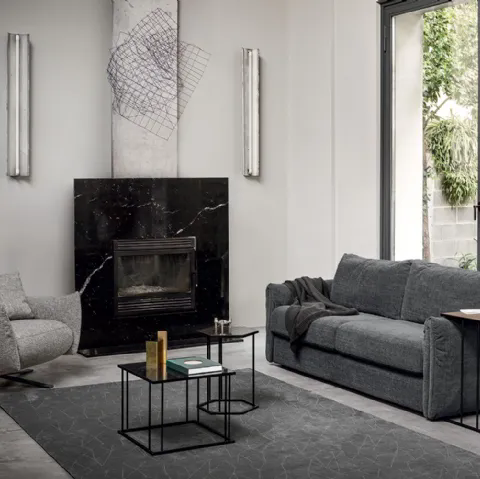 Divano Letto in tessuto Darwin di Calligaris