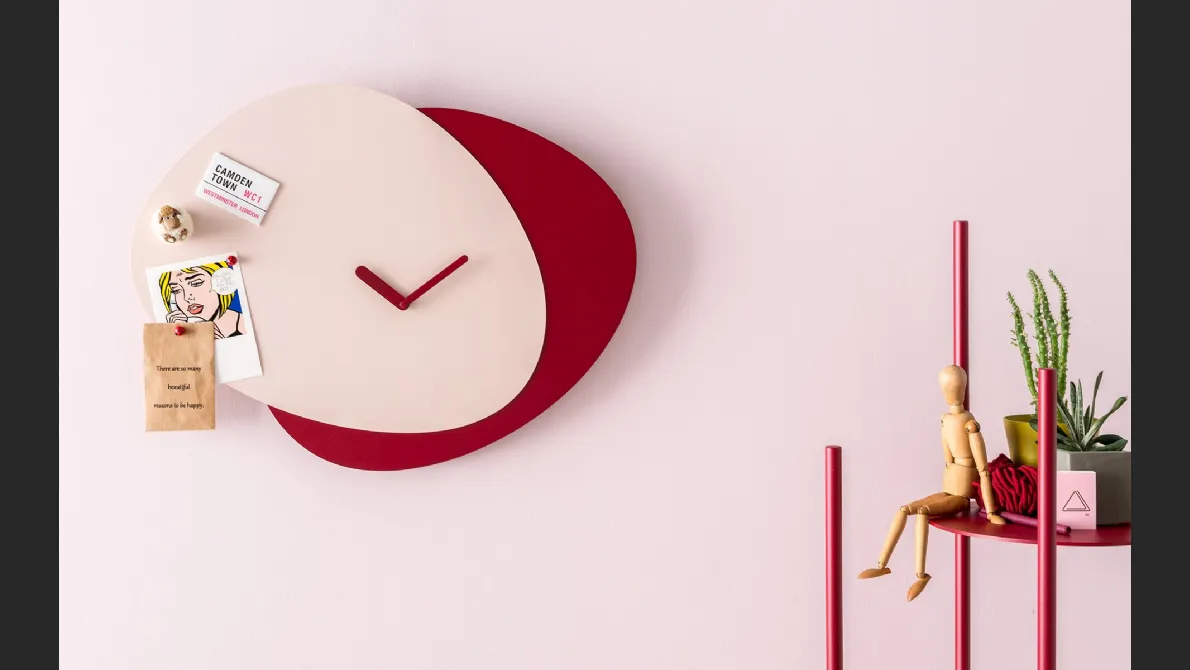 Orologio in alluminio bicolore Allora di Calligaris