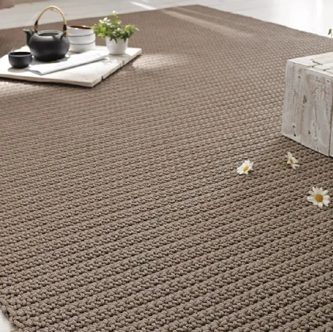 Tappeto realizzato a mano in corda nautica Barbados di Besana Moquette