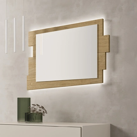 Specchiera Scuderia con cornice in legno di Maronese