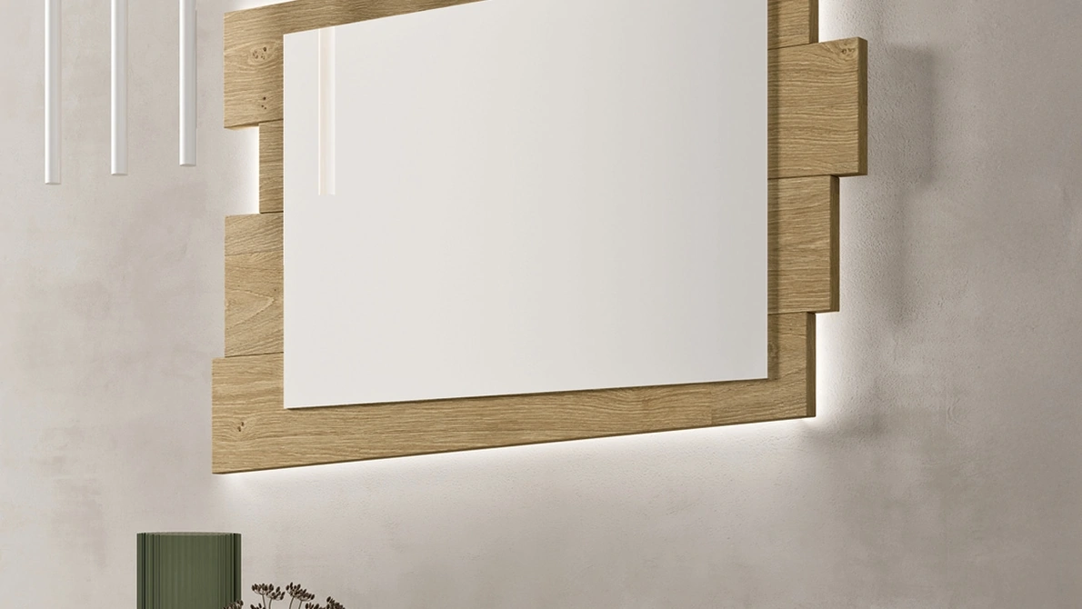 Specchiera Scuderia con cornice in legno di Maronese