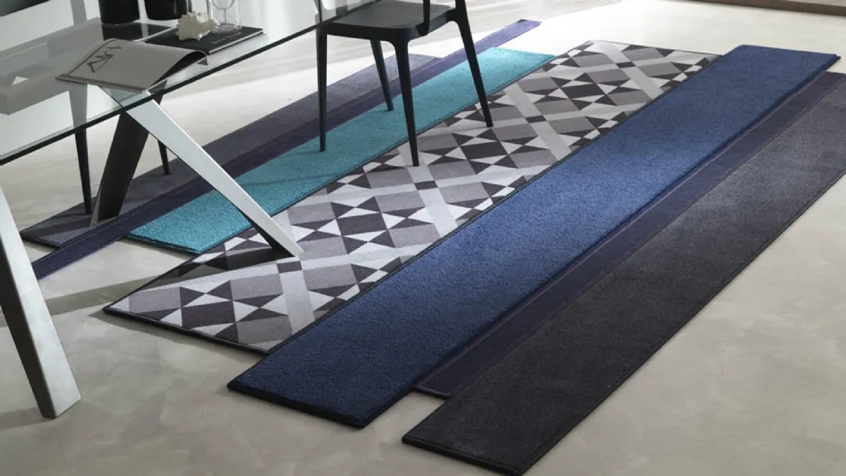 Tappeto a strisce con lunghezze diverse Portobello di Besana Moquette