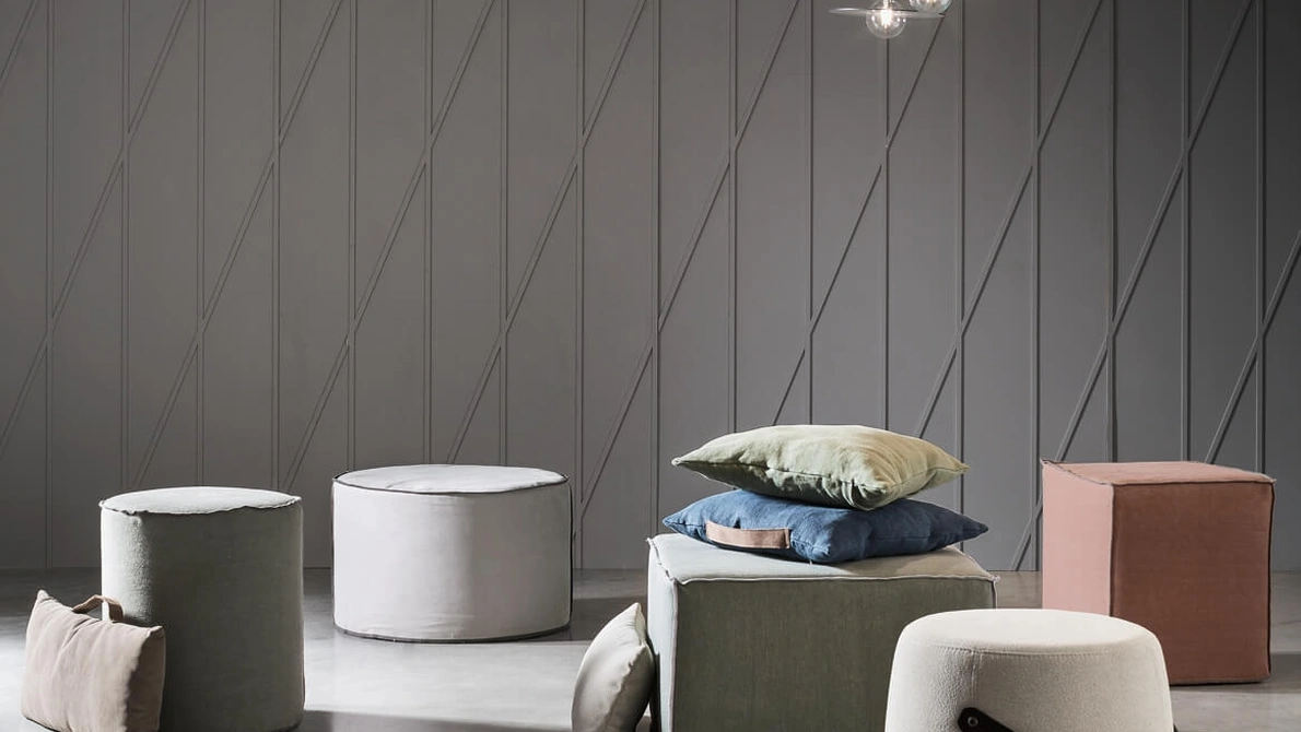 Pouf tondo Thubo di Maronese