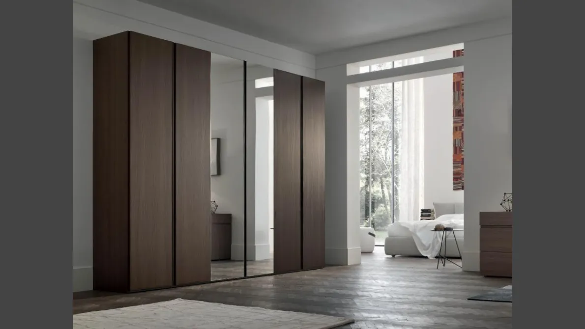 Armadio Step DL123 in Rovere thea con specchio di Maronese Acf