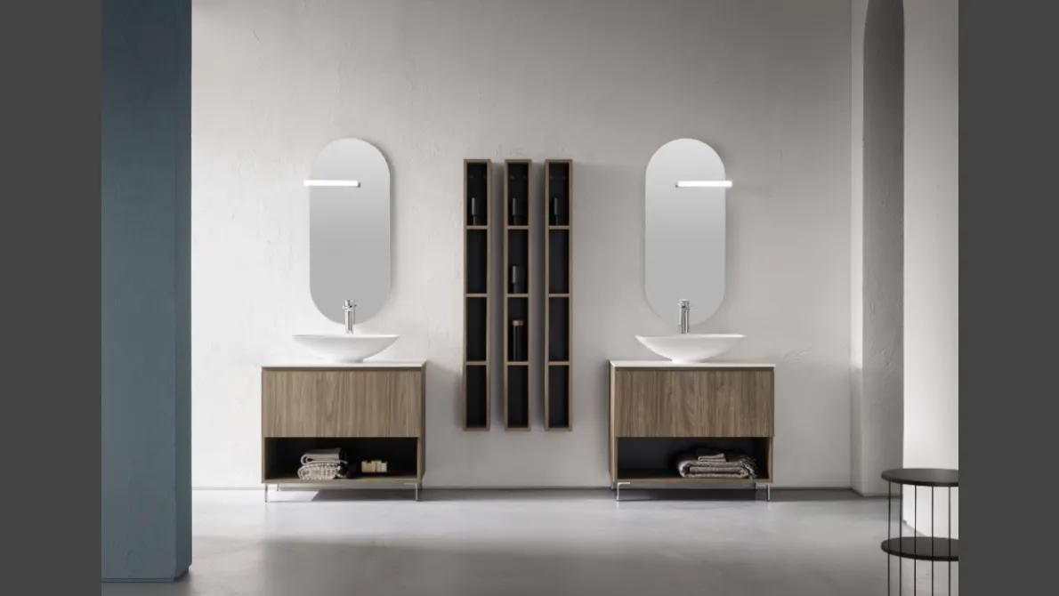 Mobile Bagno da appoggio in nobilitato effetto legno B-GO BG024 di Compab