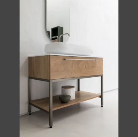 Mobile Bagno da appoggio in nobilitato effetto legno B201 BD010 di Compab