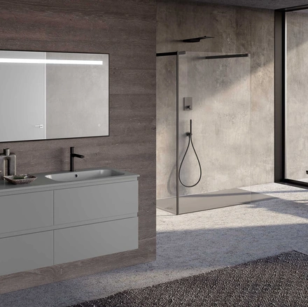 Mobile da Bagno sospeso Block System Slim C31 di Baxar