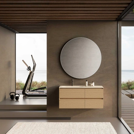 Mobile da Bagno sospeso Block System Soft C21 di Baxar