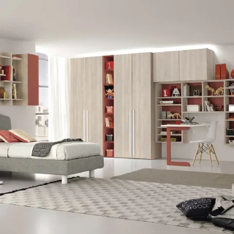 Cameretta componibile Golf C124 in melaminico di Colombini Casa