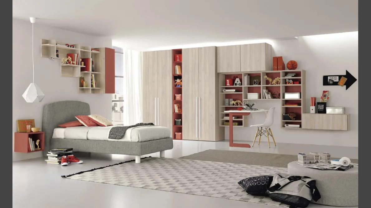 Cameretta componibile Golf C124 in melaminico di Colombini Casa