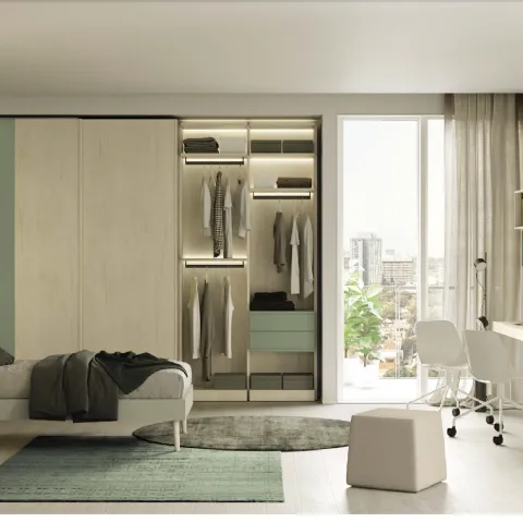 Cameretta componibile Golf Y110 in melaminico di Colombini Casa