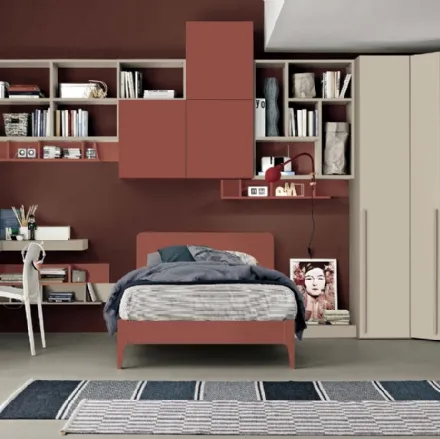 Cameretta componibile Golf Y113 in melaminico di Colombini Casa