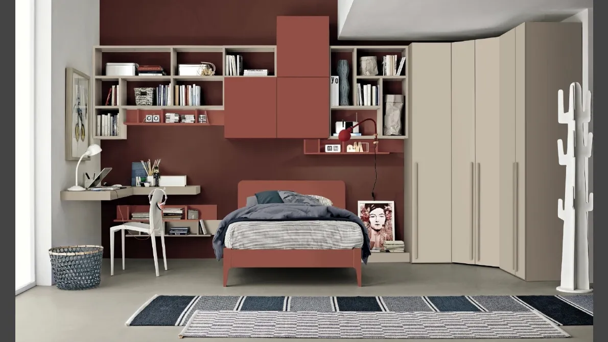 Cameretta componibile Golf Y113 in melaminico di Colombini Casa