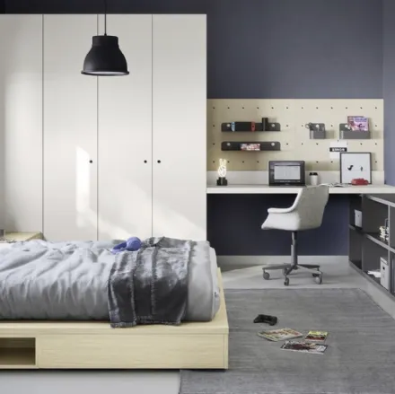 Cameretta con letto a terra Next space 14 di Nidi