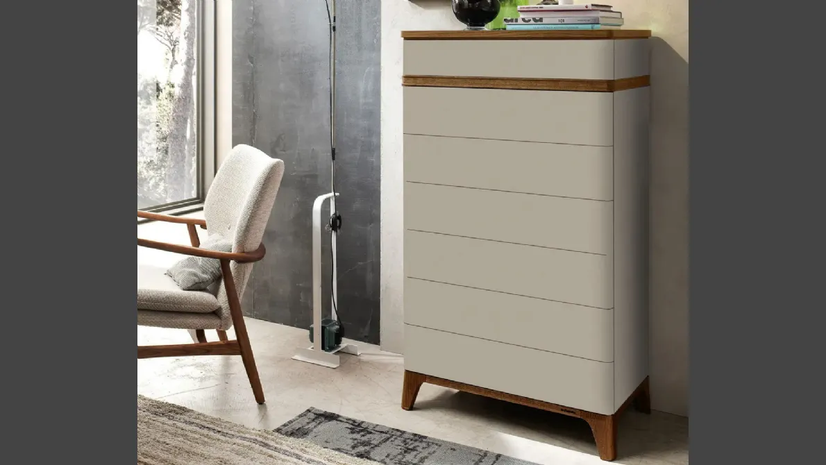 Cassettiera moderna in laccato opaco Atha di Le Fablier