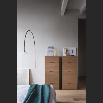 Cassettiera Quarantacinque in legno di Rovere Miele di Novamobili