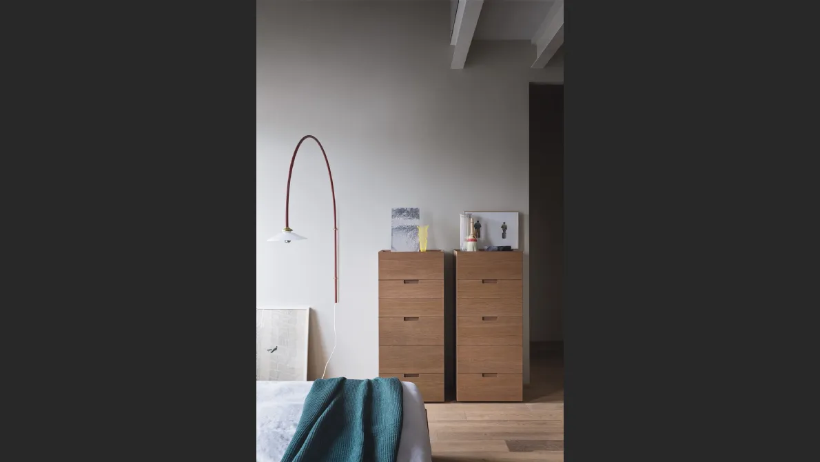 Cassettiera Quarantacinque in legno di Rovere Miele di Novamobili