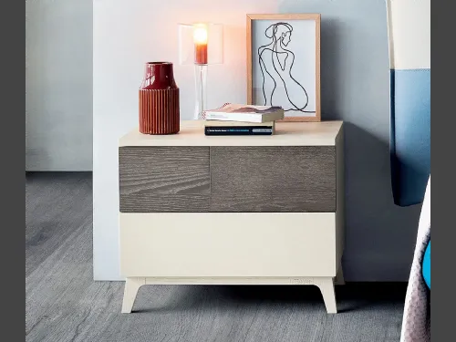 Comodino Citronella in legno laccato di Le Fablier