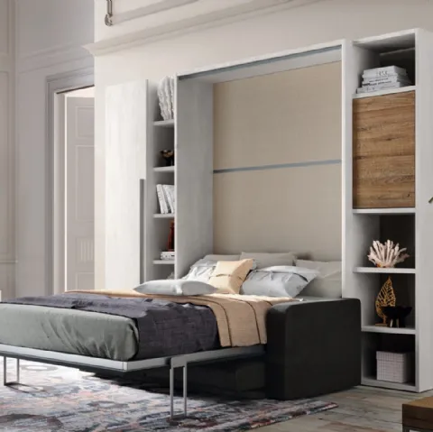 Letto matrimoniale a scomparsa aperto Casanova 4013 di 2B Italia