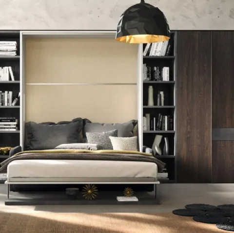 Letto matrimoniale a scomparsa aperto Casanova 4001 di 2B Italia
