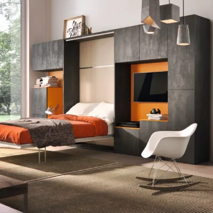 Letto a scomparsa Casanova composizione 4002 di 2B Italia