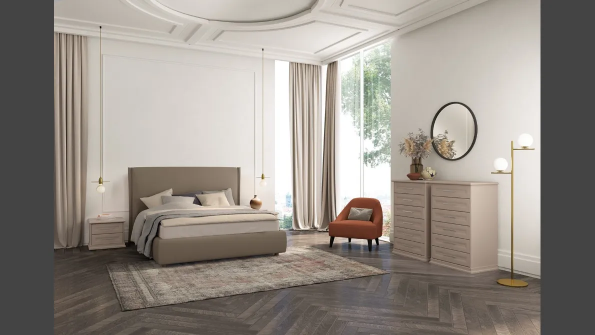 Letto in tessuto imbottito Arcadia Norma di Colombini Casa