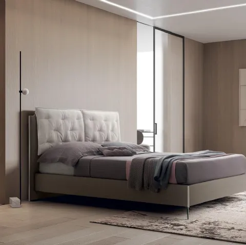 Letto a una piazza e mezza in tessuto Arley di Felis