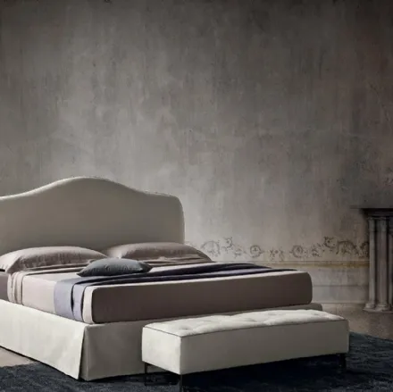 Letto in tessuto con testiera Damian di Felis
