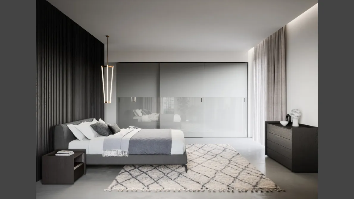 Letto in tessuto imbottito Margot di Novamobili