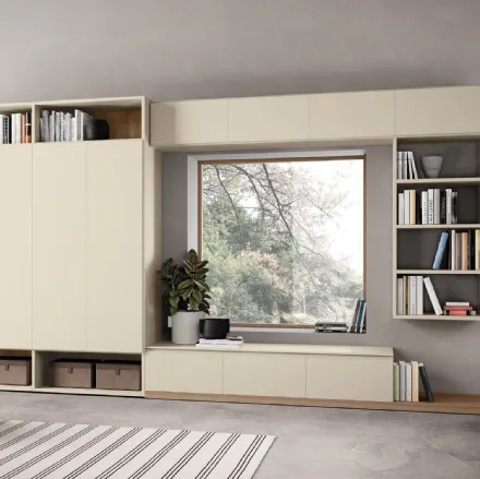 Libreria a muro Golf Infinity I105 in melaminico di Colombini Casa