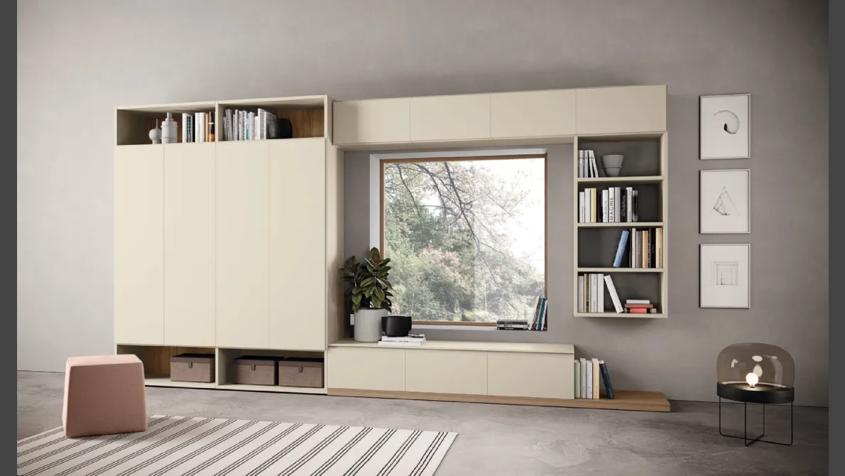 Libreria a muro Golf Infinity I105 in melaminico di Colombini Casa