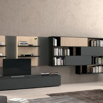 Libreria Vitalyty Luce Sospesa Grigia in melaminico di Colombini Casa
