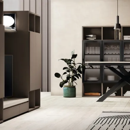 Libreria a muro Golf Infinity I103 in melaminico di Colombini Casa