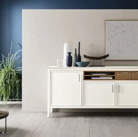 Madia Solandra in laccato opaco Bianco di Le Fablier