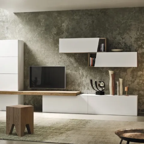 Parete Attrezzata Club36 Elite 5025 in laccato Bianco opaco di 2B Italia