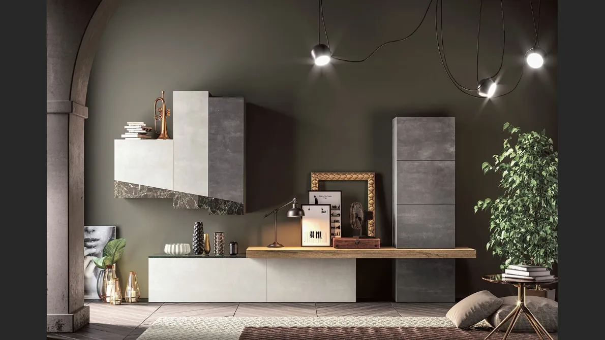 Parete Attrezzata Club Decor composizione 6014 di 2B Italia