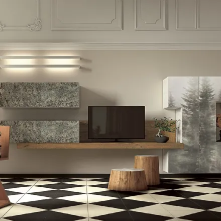Parete Attrezzata Club Decor composizione 6018 di 2B Italia