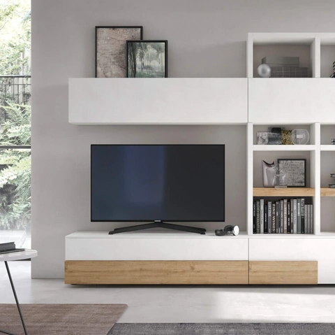 Parete Attrezzata Seta Sistema Spalla Comp SA2215 di Maronese