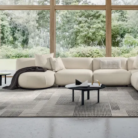 Divano con penisola Ginza di Calligaris