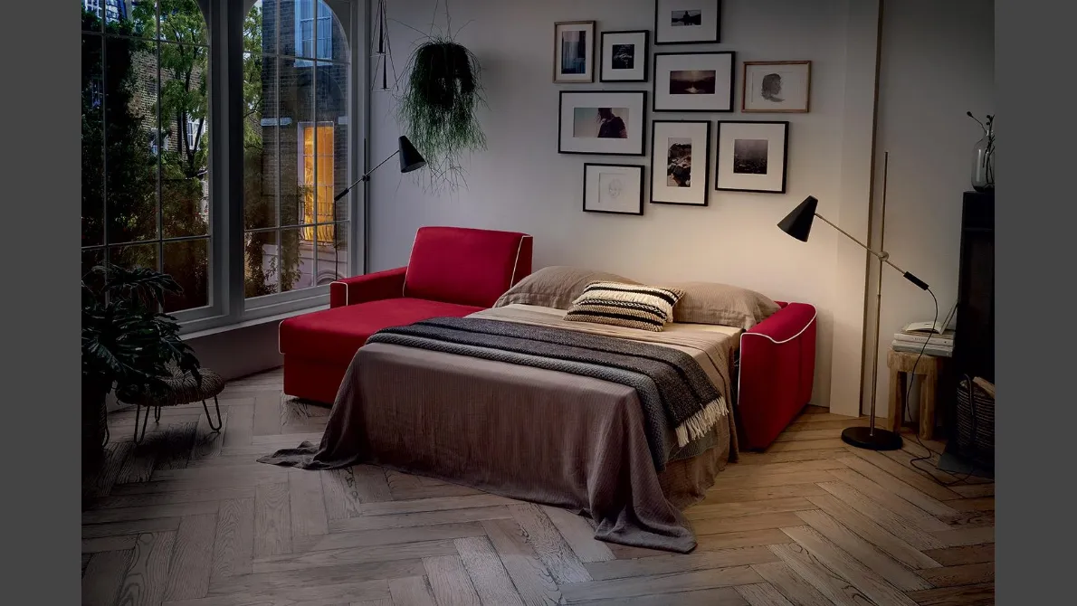 Divano Letto in tessuto Dakota di Felis