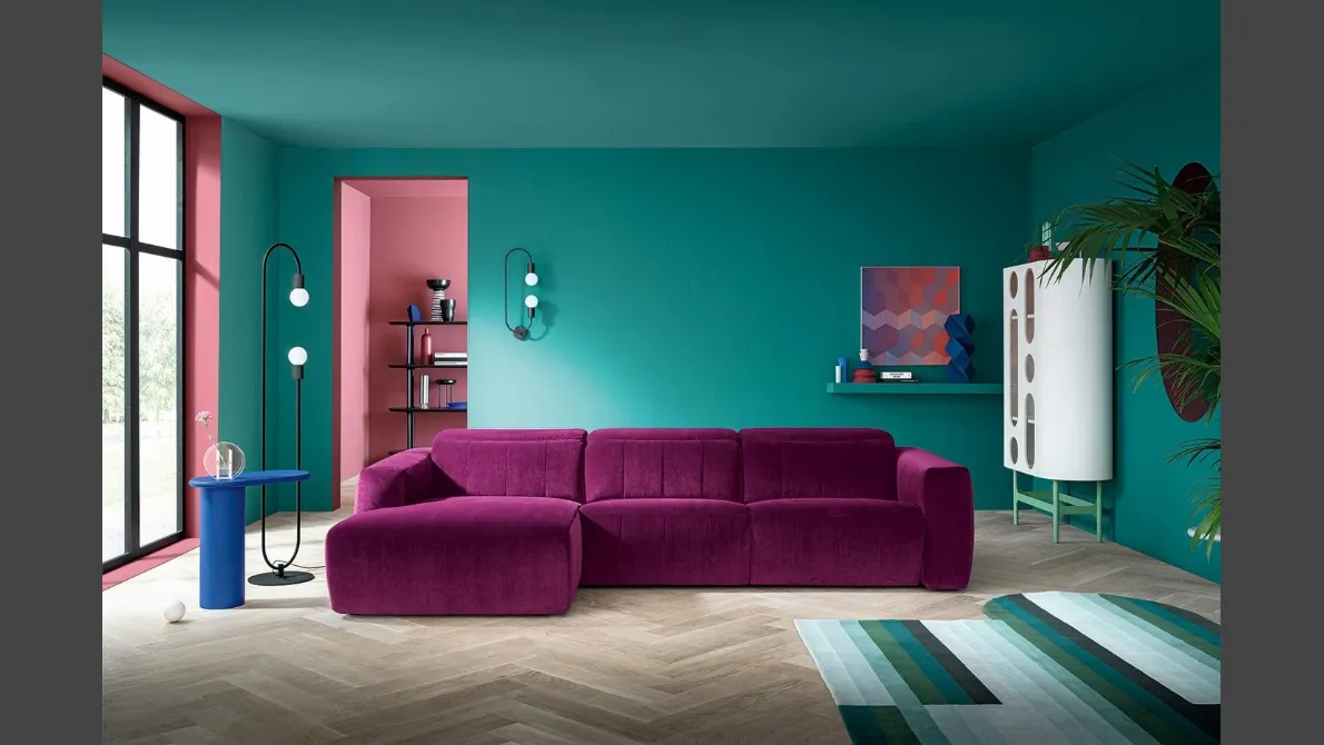 Divano relax con penisola Kensington di Felis