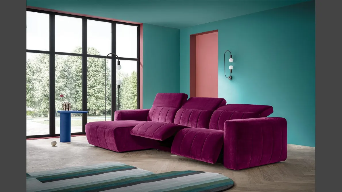 Divano relax con penisola Kensington di Felis