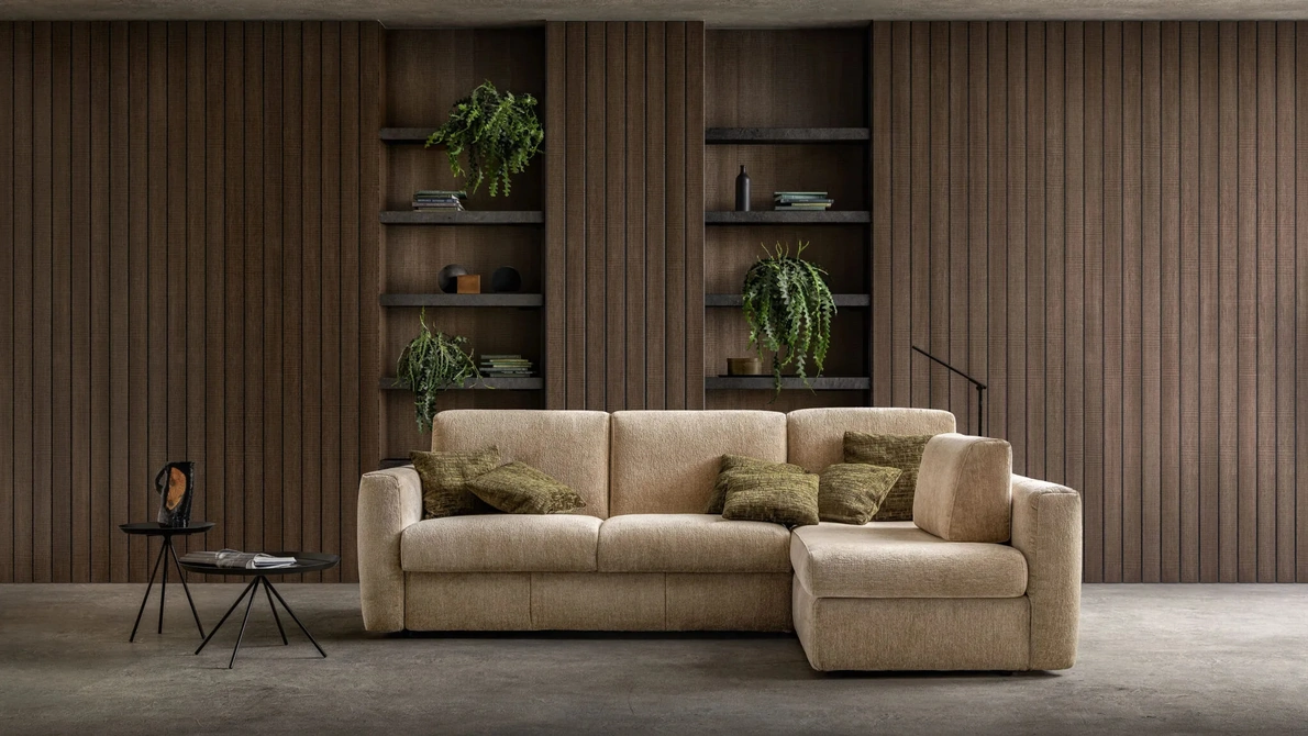 Divano Letto con penisola Hill di Samoa