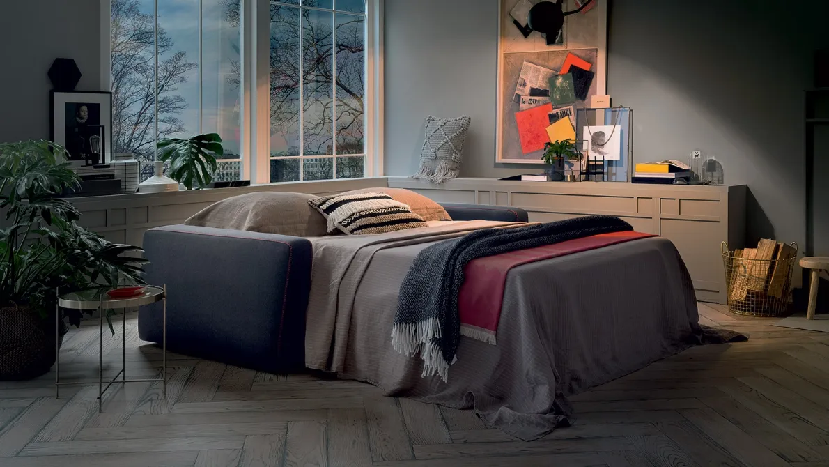 Divano Letto in tessuto Tyson di Felis
