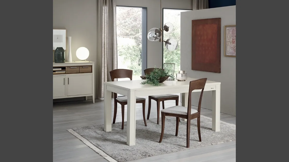 Sedia Magnolia in legno con seduta imbottita di Le Fablier