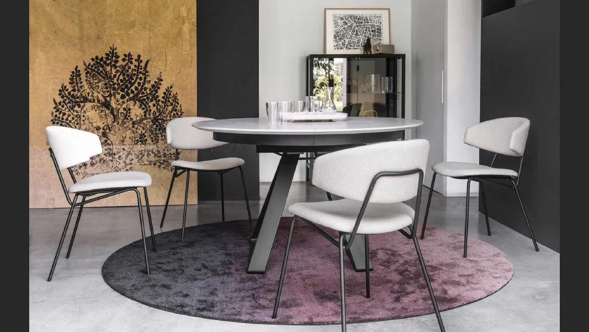 Sedia in tessuto con struttura in metallo Sophia di Calligaris