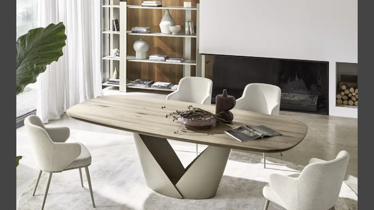 Tavolo Calla con piano in legno di Calligaris