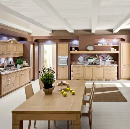 Cucina classica lineare in legno di rovere Duchessa di Ar-Tre