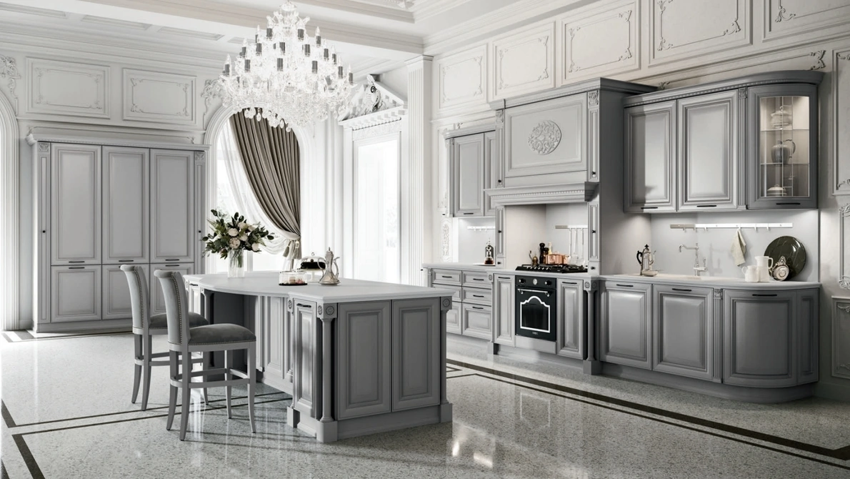 Cucina Classica con isola Ginevra 05 di Ar-Tre