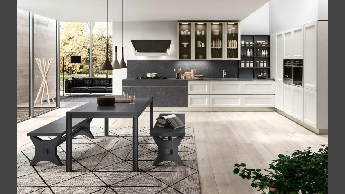 Cucina Classica Beverly Modern in Frassino Bianco di Stosa